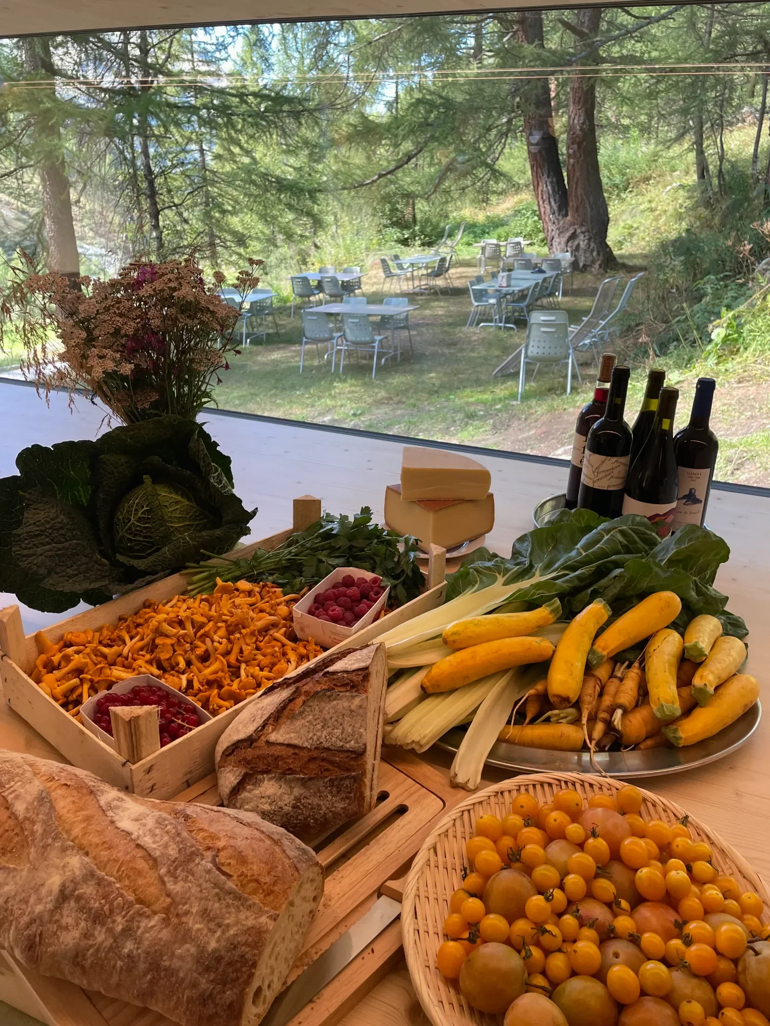 Local produce served on the Cabanotel terrace